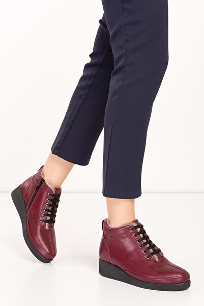 Gondol Kadın Hakiki Deri Klasik Rahat Bot Ndr.175