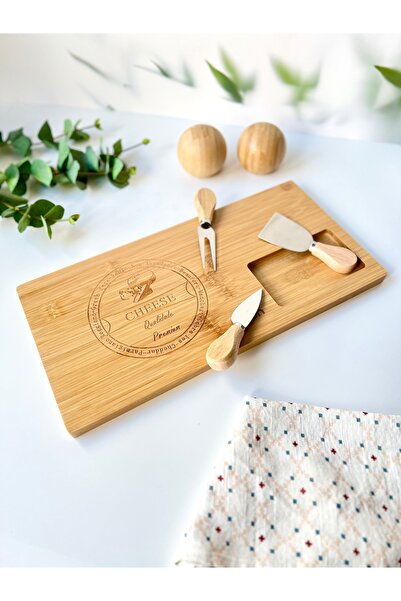 Mottogo Bamboo 4 Piece Cheese Serving Board Set