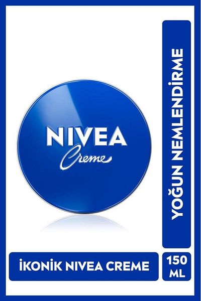 NIVEA Creme 150ml - Hand Face and Body Protection, Soft Skin Feeling, Long-Lasting Intensive Moisturizer