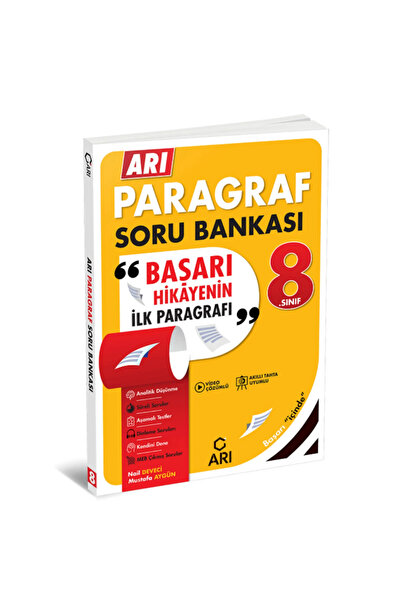 paraf yayınları ARI YAYINCILIK 8.SINIF PARAGRAF SORU BANKASI YENİ 2024-2025