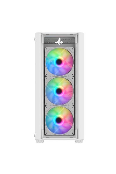 SHARX CASE (S-200W)STRIKER ARGB ATX, 4x120mm Fans,Glass Panel, Type C Dongle,USB 3.0/2.0,Power/Reset