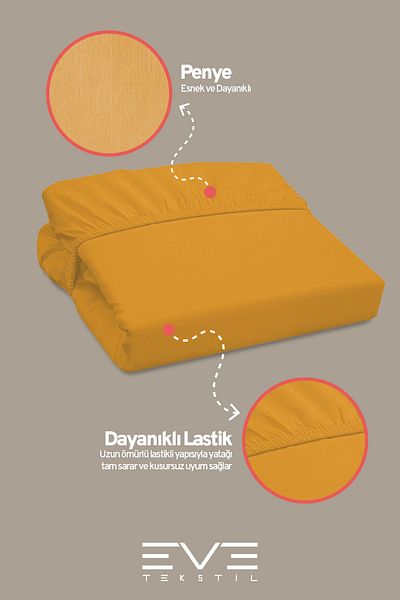 Eve Tekstil Fitted High Quality Combed Cotton Fabric Single Fitted Sheet