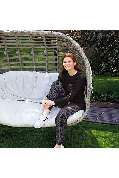 DONWEAR 7724 Γυναικεία χειμερινή πιτζάμες με γιακά