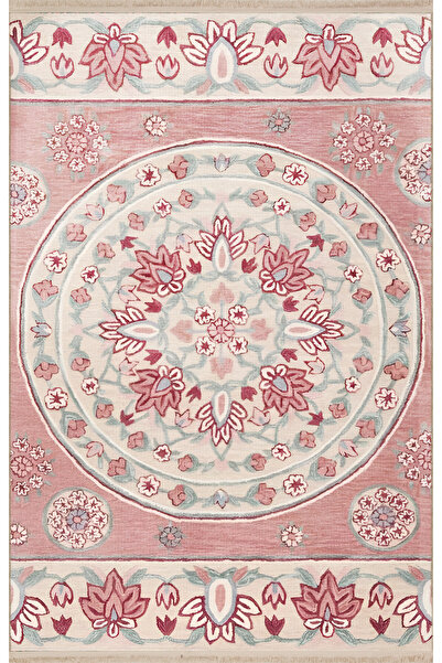 Rugs Modern Halı Berlin Pembe Temalı Çiçek Gül Desenli Motifli Kreatif Modern...