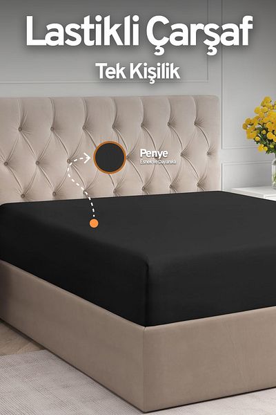 Eve Tekstil Fitted High Quality Combed Cotton Fabric Single Fitted Sheet