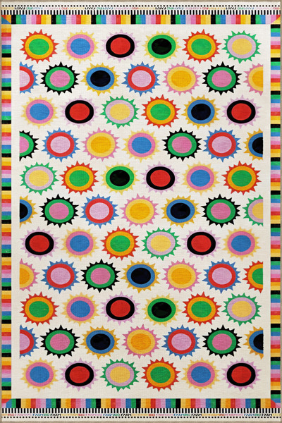 Rugs Modern Halı Multicolored Mixed Circle Dot Patterned Creative Modern Deco...