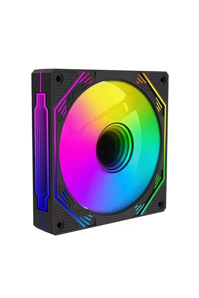 SHARX Fans ARGB Infinity (IX-120B): 3 Pack ARGB , 120mm, Black, Low Noise, Light Sync, Remote,For PC