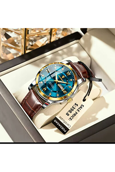 POEDAGAR POEDDAGAR YENİ SEZON  DERİ KORDON  TAKVİM VE GÜN GÖSTERGELİ ŞIK KOL ...