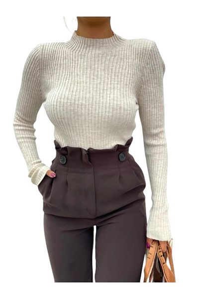NİSUM MODA Nisum Half Fisher Knitting Sweater