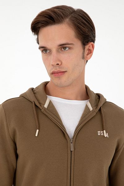 U.S. Polo Assn. Men's Khaki Knitted Cardigan 50293146 -Vr027