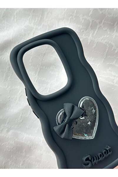 Vip Case Infinix Zero 30 4g (Only 4g Fits) Colorful Heart Ribbon Detailed Silvery Wavy Sweety Case