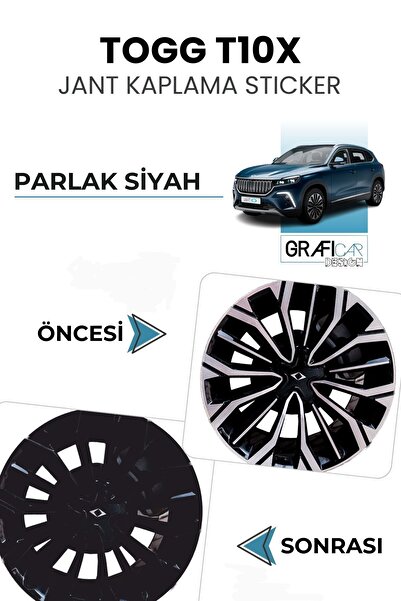 GRAFİCAR TOGG T10X Jant Kaplama Sticker Set