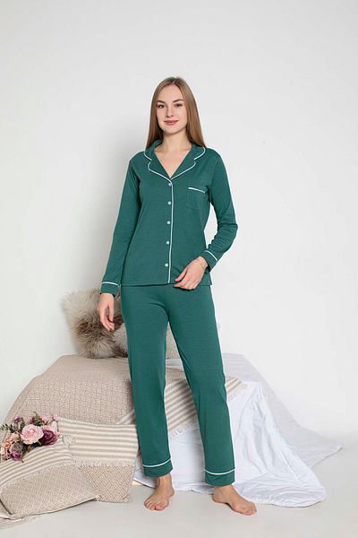 GUAVA+ Gloria Series Front Button Long Sleeve Women's Pjamas Suit
