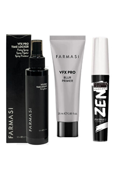 Farmasi Zen Maskara 8 Ml+makyaj Sabitleyici 115 Ml Ve Vfx Pro Makyaj Bazı 25 ...