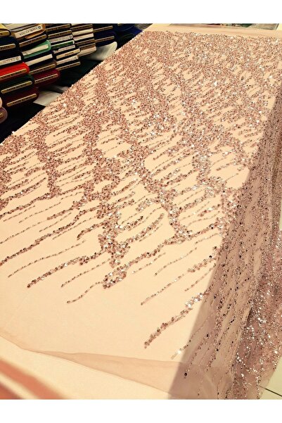 Safir Kumaş Yoğun İşlemeli Dantel Top Sonu 1.30 Cm