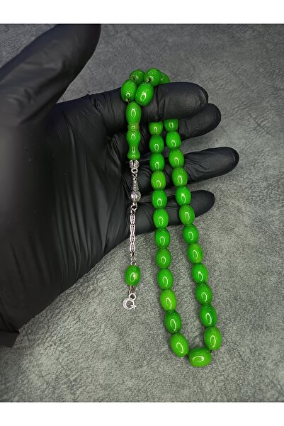 Mos Tespih Mărgele de rugăciune din chihlimbar verde de înaltă calitate