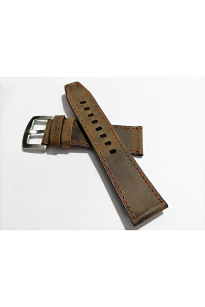 FADO Greyzi Deri Fosil & Her Saate Uygun Saat Kordonu 26 mm kahve   (129)