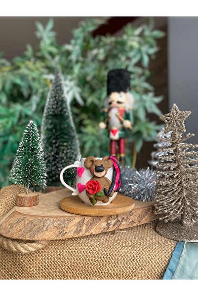 betonfikirler Sevimli Ayıcık-Teddy Bear Türk Kahvesi Fincanı