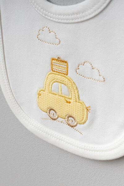 Bebitof Bulutlu Araba Desenli 5 Parça Yenidoğan Hastane Çıkışı Zıbın Seti