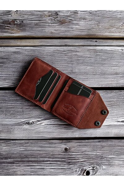 Kalkan deri Изцяло ръчно изработен портфейл от естествена кожа - елегантен и стилен дизайн