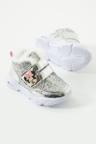 ALTUVATEKS Children's Boots with Velcro and Lighted Fur Inside