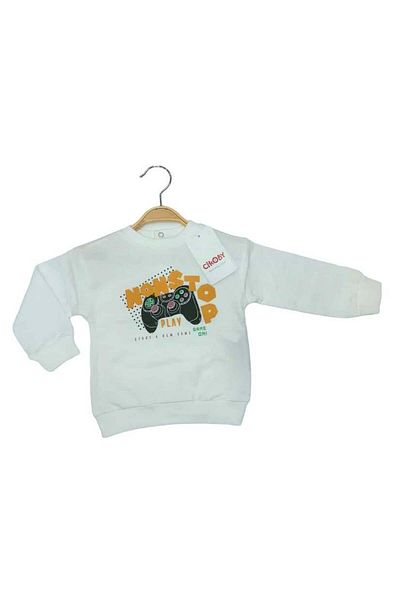 Çikoby Baby Boy Non Stop Written Sweatshirt