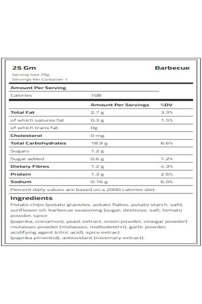Laperva Light Chips, Barbecue, 25 Gm, (Box Of 24 Piece)