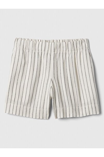 GAP Kadın Kırık Beyaz 6'' Keten Karışımlı Pull-On Şort