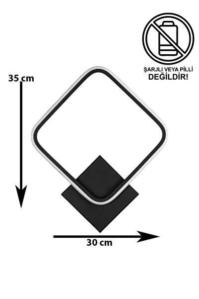 LEGACY Kira Aplik Siyah Renk Gün Işığı Ledli Banyo - Mutfak - Salon Led Duvar Aplik