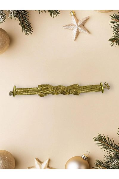 SUNA Mi̇uki̇ Gold Color Bracelet and Ring Set