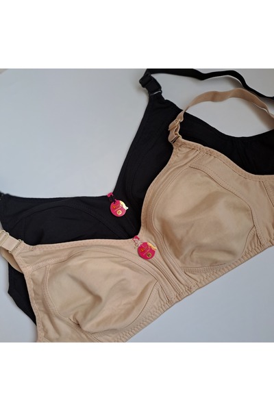 NARIYA Γυναικείο βαμβακερό σουτιέν Plus Size Gatherer 2 τεμαχίων Χτενισμένο β...