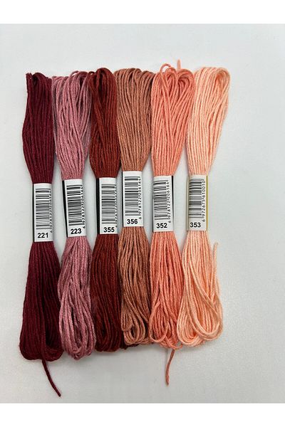 ALMİŞ 6 Muline Embroidered Rococo Lines - 8 Meters, 6 Layers Different, 353 Models