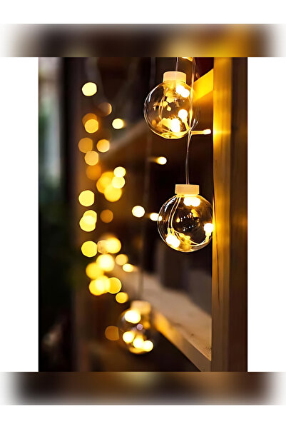 rkm store Top Led Dekoratif Saçaklı Perde Işık – 8 Fonksiyonlu Fişli Günışığı Ampul Led Aydınlatma