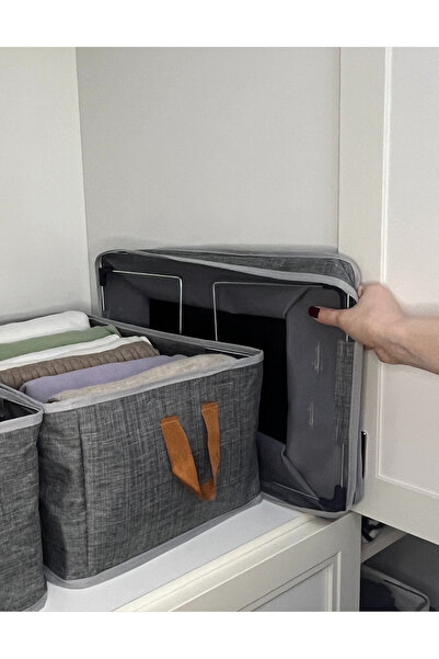 Sertil 4 Pieces 45X30X20 Large Steel Frame Cabinet Interior Shelf Organizer Foldable Clothing Organizer