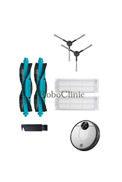 Roboclinic Perie compatibilă cu aspiratorul robot Viomi V2 Pro, set de filtre...