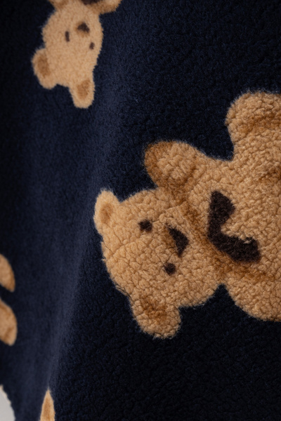 Bebitof Cute Bears Patterned 90X100 cm Plush Baby Blanket