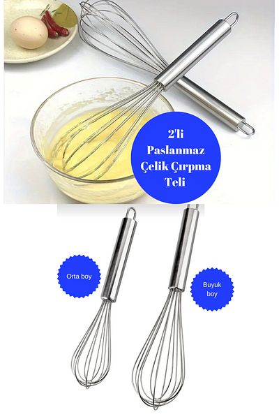 DORRY HOME 2 Sizes Ultra-thick Wire Stainless Steel Luxury Beater Mixer Kitchen Tools Practical