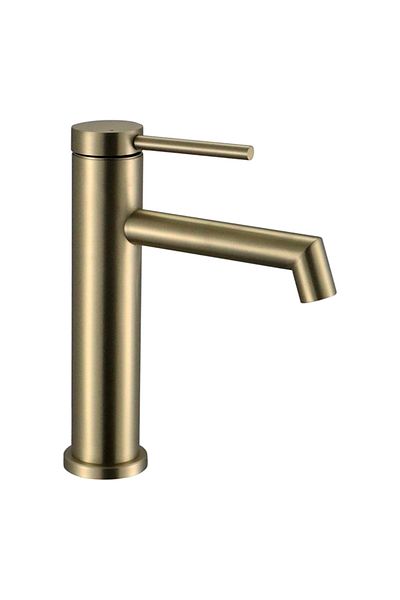 AQUADROP Stainless Steel Single Handle Deck Mounted Basin Faucet