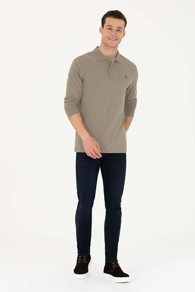 U.S. Polo Assn. U.S. Polo 1926879   Hanorac pentru bărbați cu croială normală - K.KHAKI - XXL - ST07960-K.KHAKI-XXL
