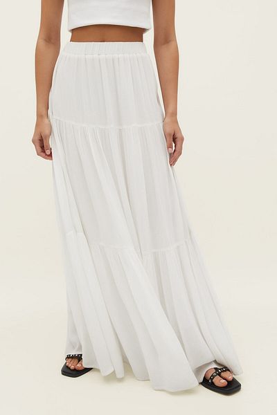 Stradivarius Boho midi skirt