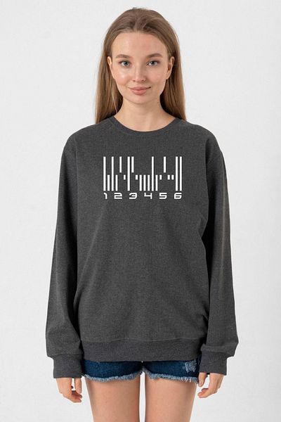 Tshirthane Dark Matter the Android Barcode Smoked Women's 2Ip Sweatshirt