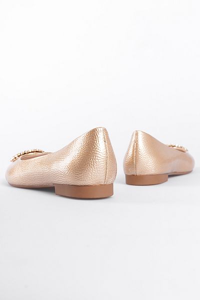 Capone Outfitters Damen-Ballerinas mit runder Steinschnalle