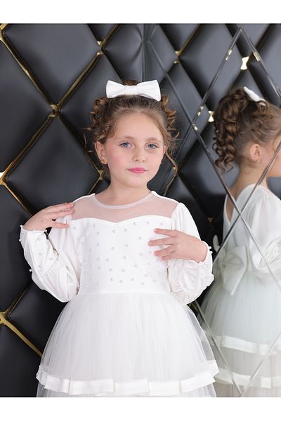 TREEMASS Velvet and Tulle Dress for Girl - Special Occasions Ideal