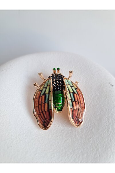 BHR AKSESUAR Altın Ağustos Böceği Broş