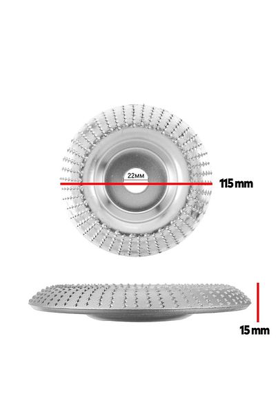NUBLADO Wood Rasp Grinding Disc Stone (Hand Grinding Compatible) File Carving Wood Cutter Cutting Disc 115 Mm.