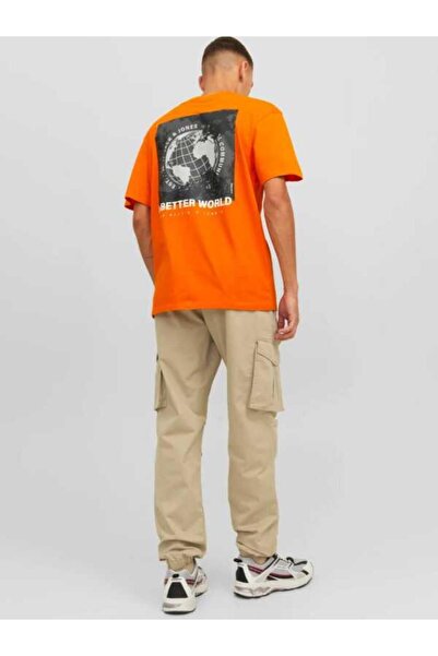 Jack & Jones JACK&JONES 12242264 Тънки панталони с маншети и карго джоб JJNOAH от млечна кожа