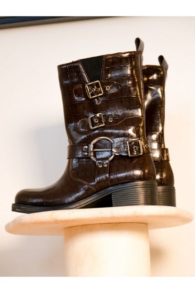 Munshoes Γυναικείες μπότες Alexis Crocodile