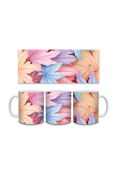 Evion Floral Pattern 3D Print Porcelain Mug Mug - Gift Mug - Printed Mug