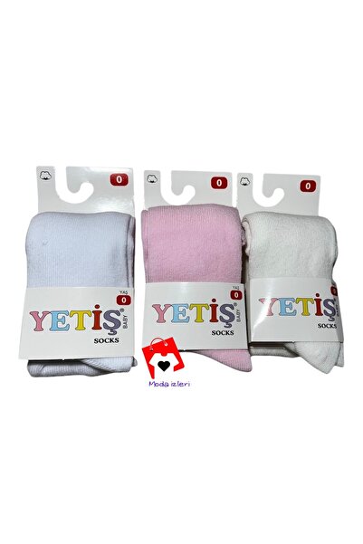 Genel Markalar Kız Bebek Külotlu Çorap  Çocuk Kilotlu Çorap 3’lü Set Pamuklu
