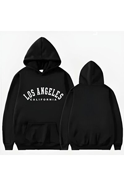 LELVANİ LOS ANGELES CALIFORNIA PRINTED HOODED SWEATSHIRT